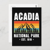 Nationaal park van Acadia,  van Maine Retro Briefkaart (Voorkant / Achterkant)
