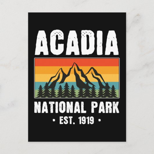 Nationaal park van Acadia,  van Maine Retro Briefkaart (Voorkant)