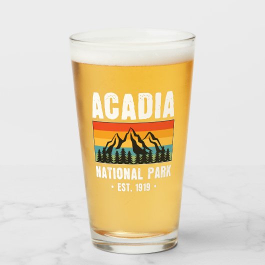 Nationaal park van Acadia,  van Maine Retro Glas (Voorkant gevuld)