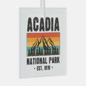 Nationaal park van Acadia,  van Maine Retro Glas Ornament (Voorkant Rechts)
