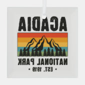 Nationaal park van Acadia,  van Maine Retro Glas Ornament (Achterkant)