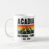 Nationaal park van Acadia,  van Maine Retro Koffiemok (Links)