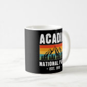 Nationaal park van Acadia,  van Maine Retro Koffiemok (Voorkant rechts)