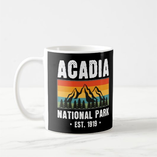 Nationaal park van Acadia,  van Maine Retro Koffiemok (Links)
