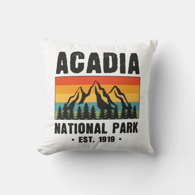 Nationaal park van Acadia,  van Maine Retro Kussen (Voorkant)