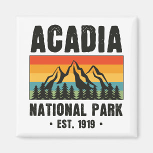 Nationaal park van Acadia,  van Maine Retro Magneet