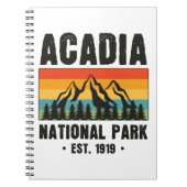 Nationaal park van Acadia,  van Maine Retro Notitieboek (Voorkant)