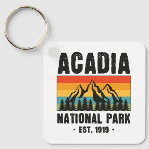 Nationaal park van Acadia, van Maine Retro Sleutelhanger