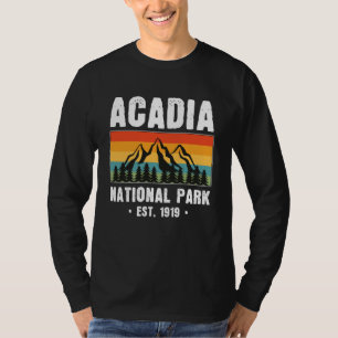 Nationaal park van Acadia,  van Maine Retro T-shirt