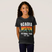 Nationaal park van Acadia,  van Maine Retro T-shirt (Voorkant volledig)