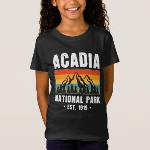 Nationaal park van Acadia,  van Maine Retro T-shirt