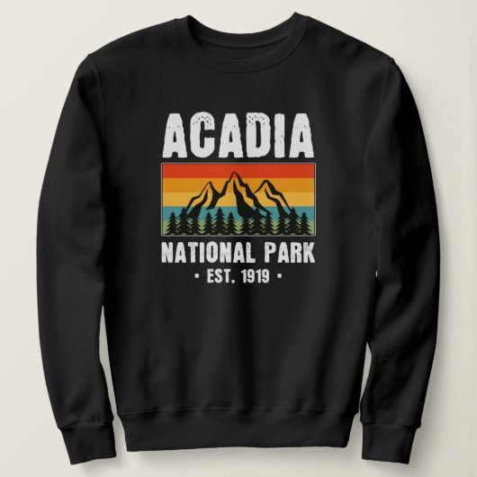 Nationaal park van Acadia,  van Maine Retro Trui (Design voorkant)