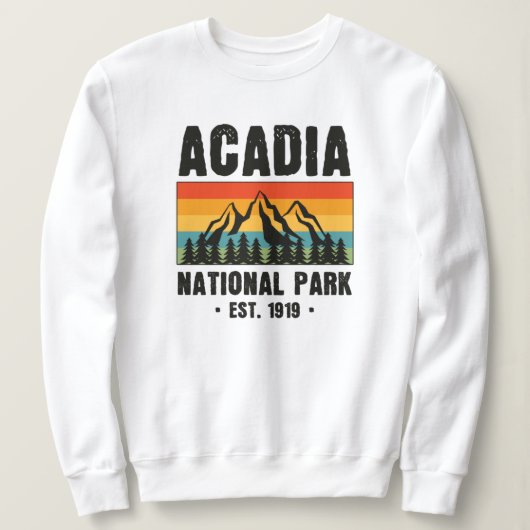 Nationaal park van Acadia, van Maine Retro Trui (Design voorkant)