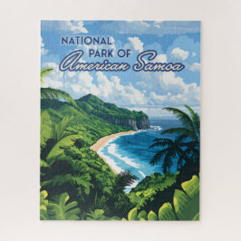 Nationaal park van Amerikaans Samoa Beach Regenwou Legpuzzel