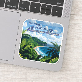 Nationaal park van Amerikaans Samoa Beach Regenwou Sticker