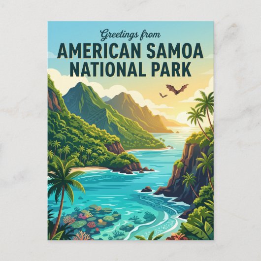 Nationaal Park van Amerikaans-Samoa Briefkaart (Voorkant)