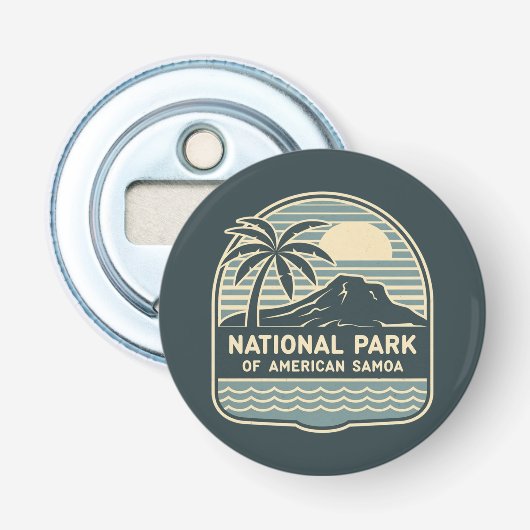 Nationaal Park van Amerikaans-Samoa Button Flesopener (Voorkant)