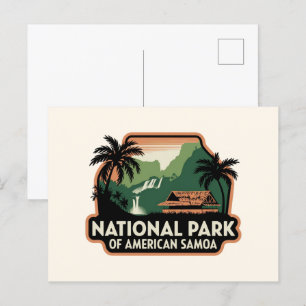 Nationaal park van Amerikaans-Samoa Embleem Briefkaart