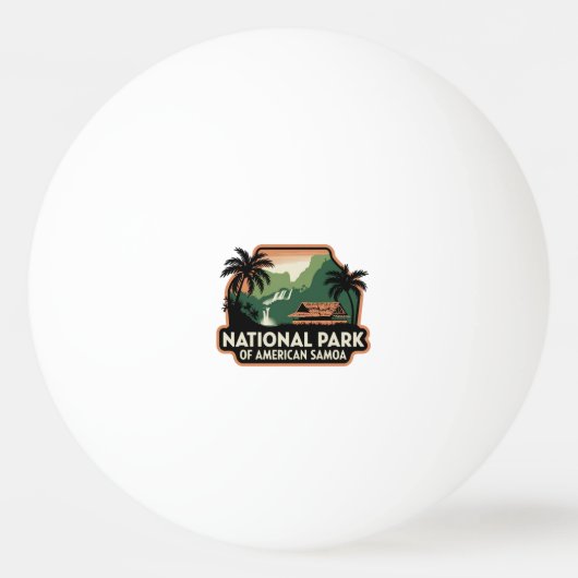 Nationaal park van Amerikaans-Samoa Embleem Pingpongbal (Voorkant)