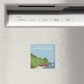 Nationaal park van Amerikaans-Samoa Minimalist Magneet (Insitu (Vaatwasser))