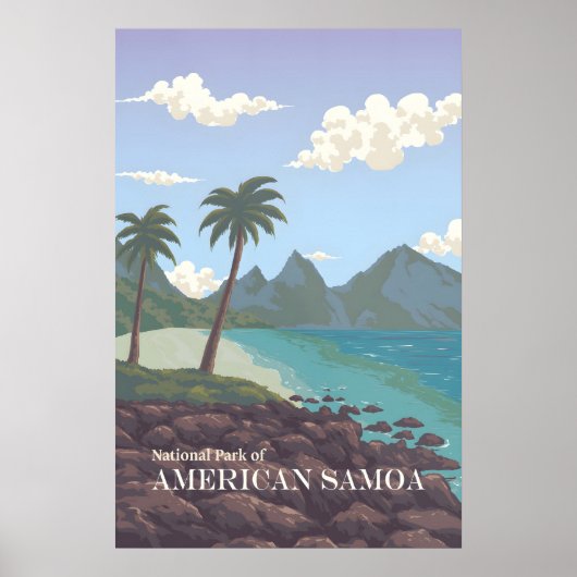 Nationaal Park van Amerikaans Samoa Reisposter Poster (Voorkant)