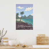 Nationaal Park van Amerikaans Samoa Reisposter Poster (Keuken)