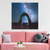 Nationaal park van Arches bij nacht MOAB Canvas Afdruk (Insitu (Woonkamer))