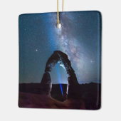Nationaal park van Arches bij nacht MOAB Keramisch Ornament (Links)