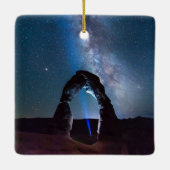 Nationaal park van Arches bij nacht MOAB Keramisch Ornament (Achterkant)