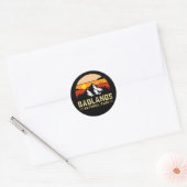 Nationaal park van badlands South dakota  T-Shir Ronde Sticker (Envelop)