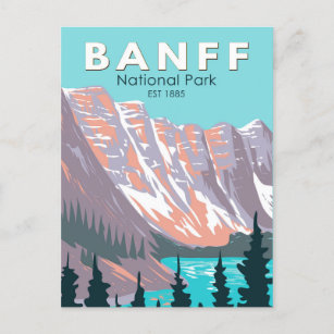Nationaal park van Banff Moraine Lake  Briefkaart