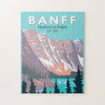 Nationaal park van Banff Moraine Lake  Legpuzzel<br><div class="desc">Banff National Park vector artwork design. Het park is het eerste nationale park van Canada en maakt deel uit van de werelderfgoedlijst van de Canadese Rocky Mountain Parks UNESCO.</div>