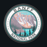 Nationaal park van Banff Moraine Lake  Magneet<br><div class="desc">Banff National Park vector artwork design. Het park is het eerste nationale park van Canada en maakt deel uit van de werelderfgoedlijst van de Canadese Rocky Mountain Parks UNESCO.</div>