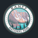 Nationaal park van Banff Moraine Lake  Magneet<br><div class="desc">Banff National Park vector artwork design. Het park is het eerste nationale park van Canada en maakt deel uit van de werelderfgoedlijst van de Canadese Rocky Mountain Parks UNESCO.</div>