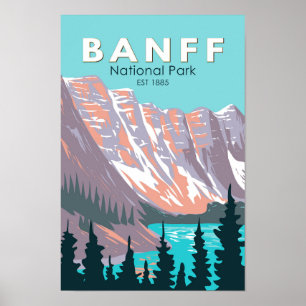 Nationaal park van Banff Moraine Lake  Poster
