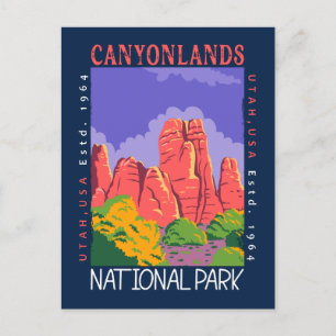 Nationaal park van Canyonlands Utah, verstoord Briefkaart