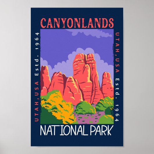 Nationaal park van Canyonlands Utah, verstoord Poster (Voorkant)