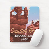 Nationaal park van Capitol Reef Reisposter Muismat (Met muis)