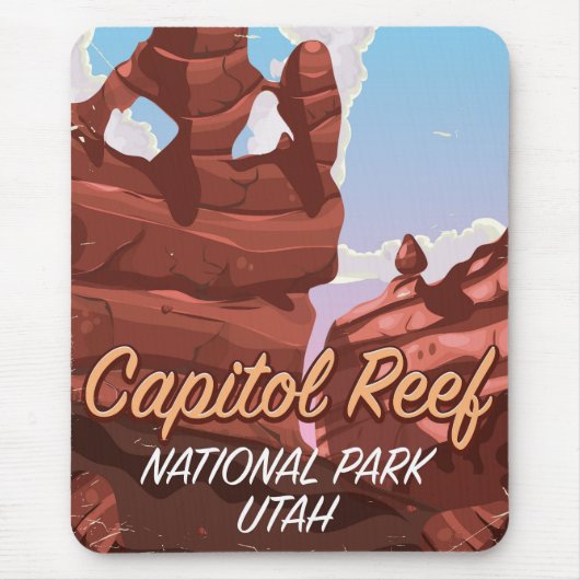 Nationaal park van Capitol Reef Reisposter Muismat (Voorkant)