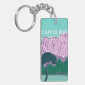 Nationaal park van Capitol reef Utah Double Sided Sleutelhanger (Voorkant Links)