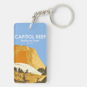 Nationaal park van Capitol reef Utah Double Sided Sleutelhanger (achterkant)