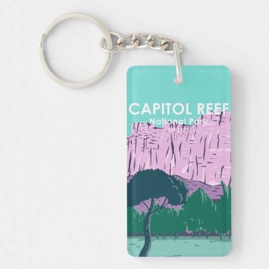Nationaal park van Capitol reef Utah Double Sided Sleutelhanger (Voorkant)