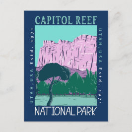 Nationaal park van Capitol reef Utah-onderdruk Briefkaart