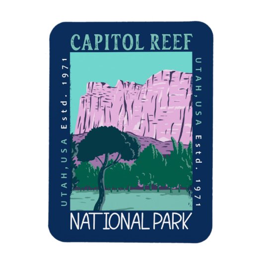Nationaal park van Capitol reef Utah-onderdruk Magneet (Verticaal)