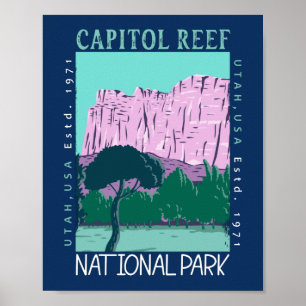 Nationaal park van Capitol reef Utah-onderdruk Poster