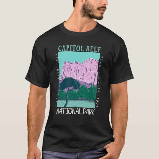 Nationaal park van Capitol reef Utah-onderdruk T-shirt (Voorkant)
