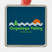 Nationaal park van Cuyahoga Retro Metalen Ornament (Voorkant)