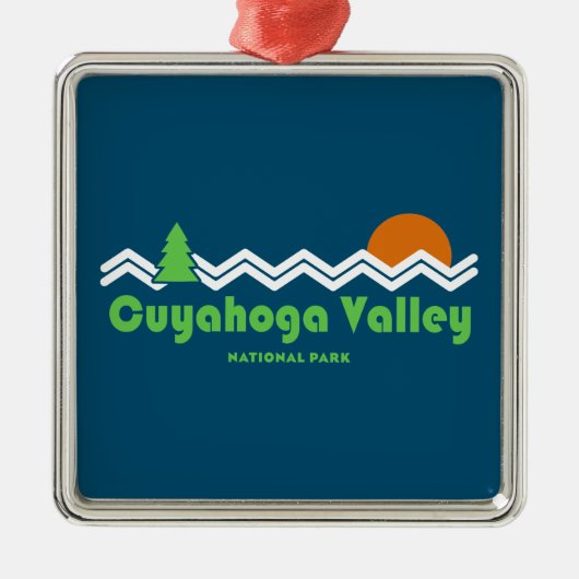 Nationaal park van Cuyahoga Retro Metalen Ornament (Voorkant)