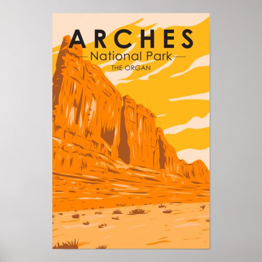 Nationaal park van de archieven Utah de Organ  Poster (Voorkant)
