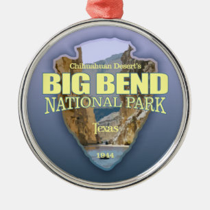 Nationaal park van de Big Bend (pijlpunt) Metalen Ornament
